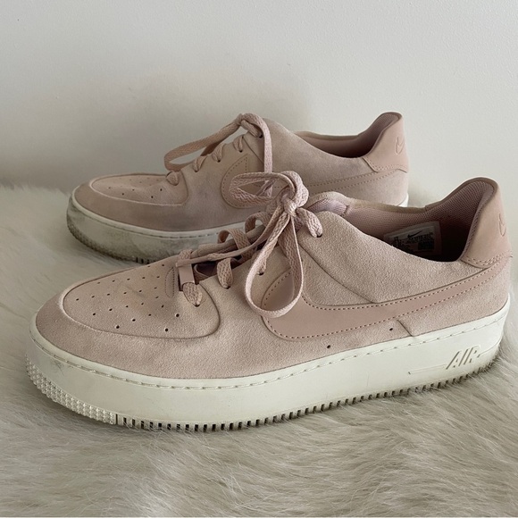 Nikes Air Force 1 Sage Low top Women's Pink Sneakers - Picture 2 of 10
